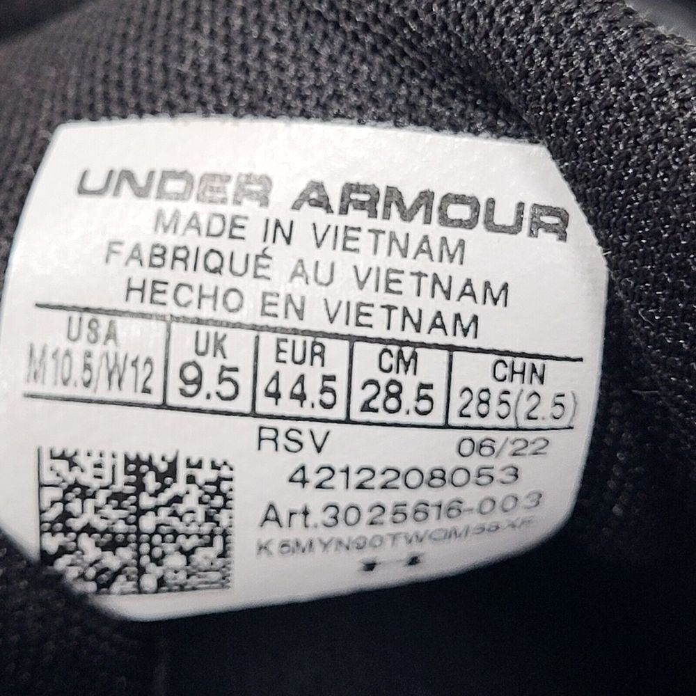 Under Armour Lockdown 6 Men's 10.5 Women's 12 Black Gold Basketball Shoes - Picture 12 of 12